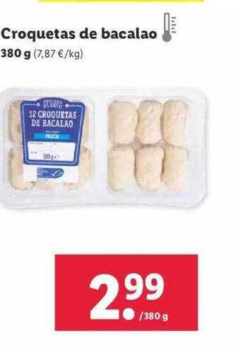 Lidl Croquetas de bacalao oferta