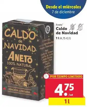 Lidl Aneto caldo de navidad oferta