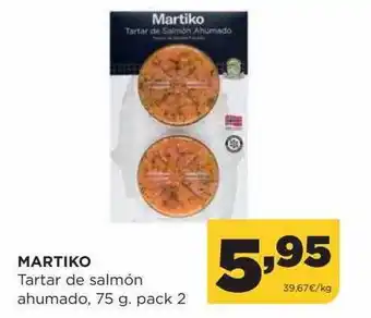 Alimerka Martiko tartar de salmón ahumado pack 2 oferta