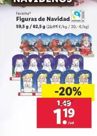 Lidl Favorina figuras de navidad oferta