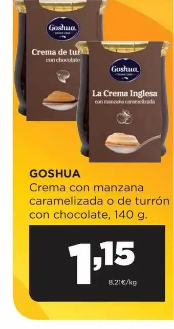 Alimerka Goshua crema ou manzana caramelizada o de túrron con chocolate oferta