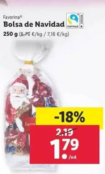Lidl Favorina bolsa de navidad oferta