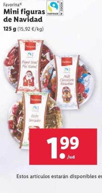 Lidl Favorina mini figuras de navidad oferta