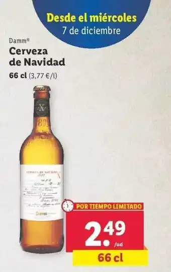 Lidl Damm cerveza de navidad oferta