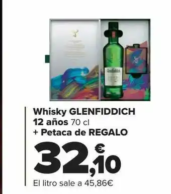 Carrefour Whisky glenfiddich 12 años + petaca de regalo oferta