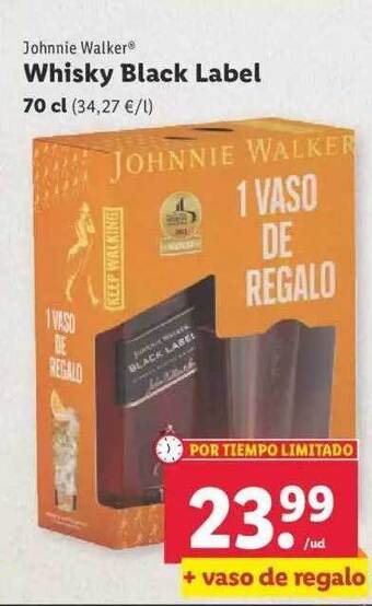 Lidl Johnnie walker whisky black label oferta