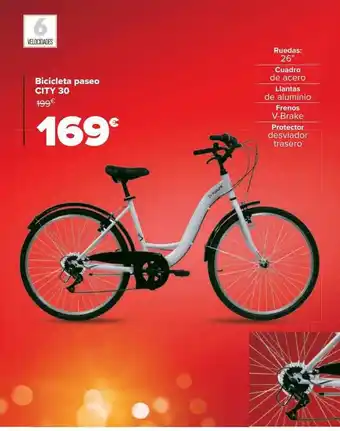 Carrefour Bicicleta paseo city 30 oferta