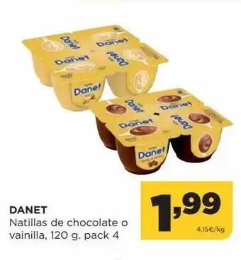 Alimerka Danet natillas de chocolate o vainilla pack 4 oferta