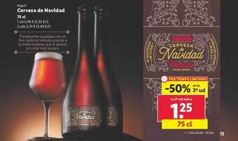 Lidl Argus cerveza de navidad oferta