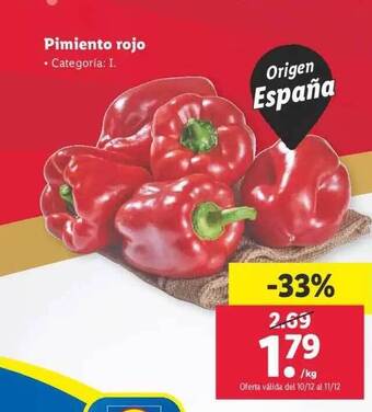 Lidl Pimiento rojo oferta