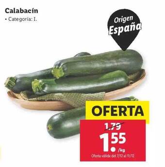 Lidl Calabacín oferta