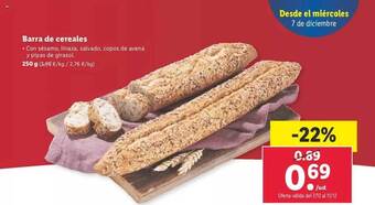 Lidl Barra de cereales oferta