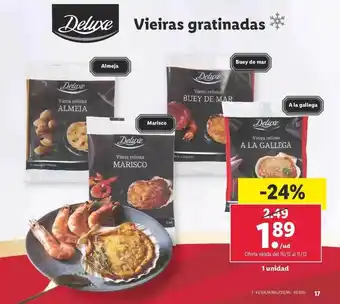 Lidl Deluxe vieiras gratinadas oferta
