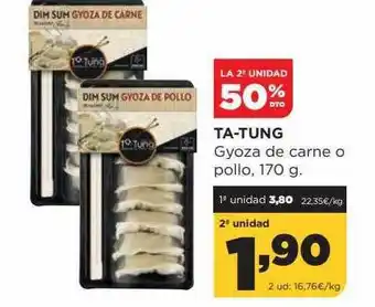 Alimerka La 2a unidad 50% dto ta-tung gyoza de carne o pollo oferta