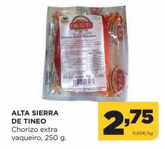 Alimerka Alta sierra de tineo chorizo extra vaqueiro oferta
