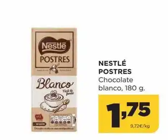 Alimerka Nestlé postres chocolate blanco oferta
