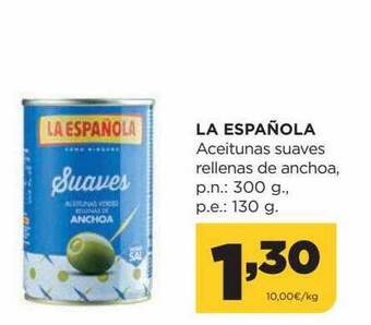 Alimerka La española aceitunas suaves rellenas de anchoa oferta