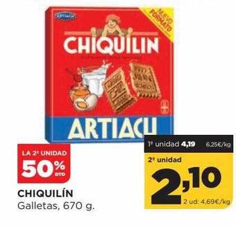 Alimerka La 2a unidad 50% dto chiquilín galletas oferta