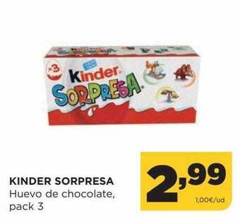Alimerka Kinder sorpresa huevo de chocolate pack 3 oferta