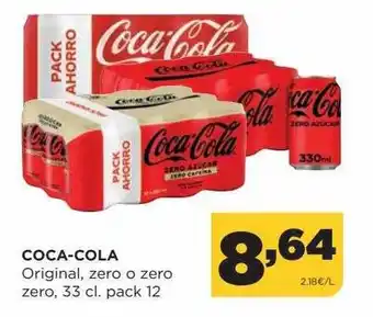 Alimerka Coca-cola original zero o zero zero pack 12 oferta