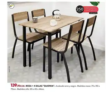 BricoCentro Mesa + 4 sillas oferta