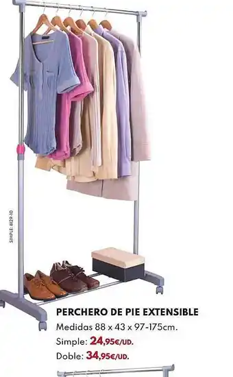 BricoCentro Perchero de pie extensible oferta