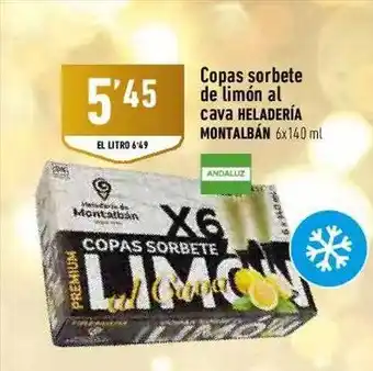 Supermercados Deza Copas sorbete de limón al cava heladería montalbán oferta