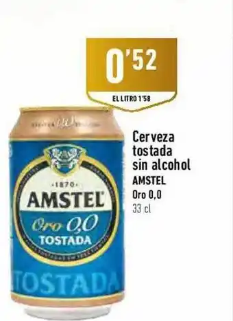 Supermercados Deza Cerveza tostada sin alcohol amstel oro 0.0 oferta