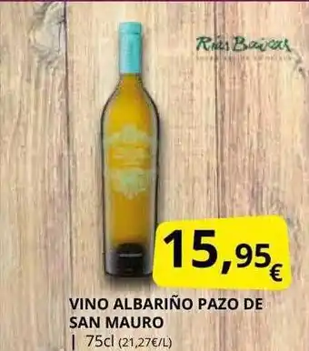 Supermercados MAS Vino albariño pazo de san mauro oferta