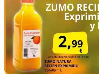 Supermercados MAS Zumo natura recién exprimido botella 1l oferta