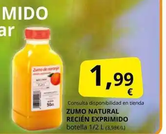 Supermercados MAS Zumo natural recién exprimido botella 1 2l oferta