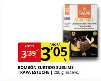 Supermercados MAS Bombón surtido sublime trapa estuche oferta