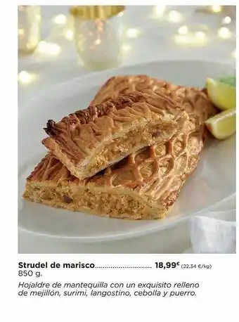 El Corte Inglés Strudel de marisco oferta