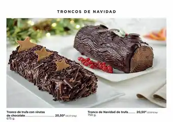 El Corte Inglés Tronco de trufa con virutas de chocolate tronco de navidad de trufa oferta