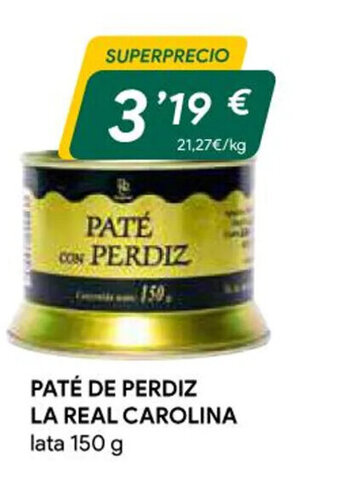 Masymas Paté de Perdiz La Real Carolina oferta