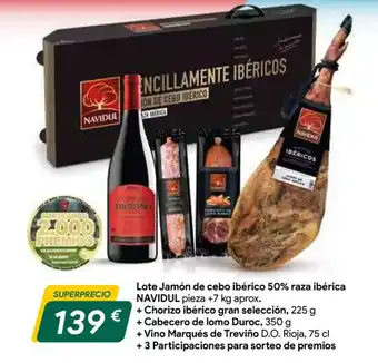 Masymas Lote Jamón De Cebo Ibérico 50% Raza Ibérica Navidul oferta