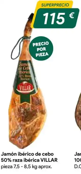 Masymas Jamón Ibérico De Cebo 50% Raza Ibérica Villar oferta