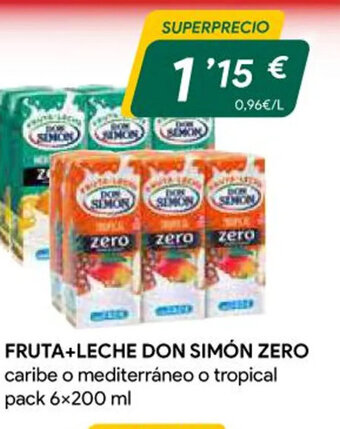 Masymas Fruta + Leche Don Simón Zero oferta