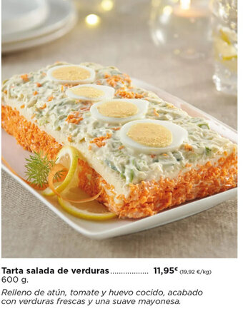 Hipercor Tarta Salada De Verduras oferta