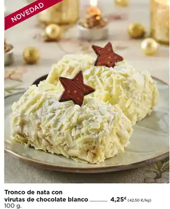 Hipercor Tronco De Nata Con Virutas De Chocolate Blanco oferta