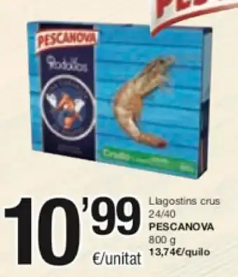SPAR Llagostins Crus 24/40 Pescanova 800g oferta