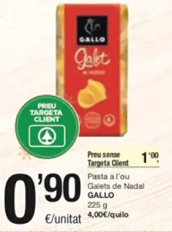SPAR Pasta a L'ou Galets de Nadal Gallo 225g oferta