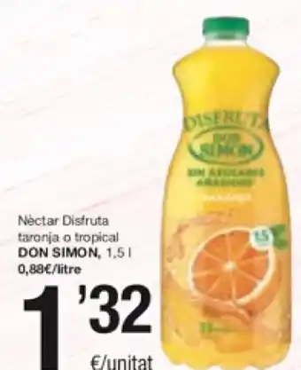 SPAR Nèctar Disfruta Taronja o Tropical Don Simon 1.5L oferta