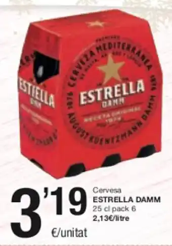 SPAR Cerveza Estrella Damm 25cl Pack 6 oferta