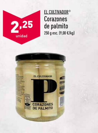 ALDI El Cultivador Corazones de palmito 250g oferta