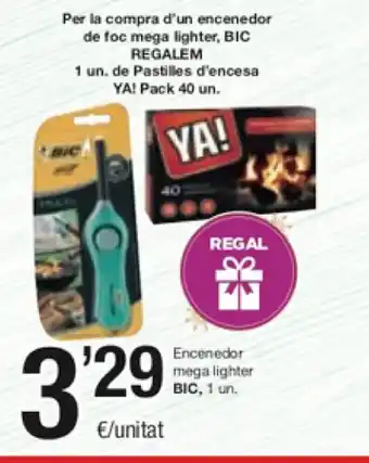 SPAR Encenedor Mega Lighter Bic 1un oferta