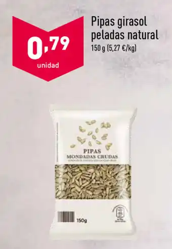 ALDI Pipas girasol peladas natural 150g oferta