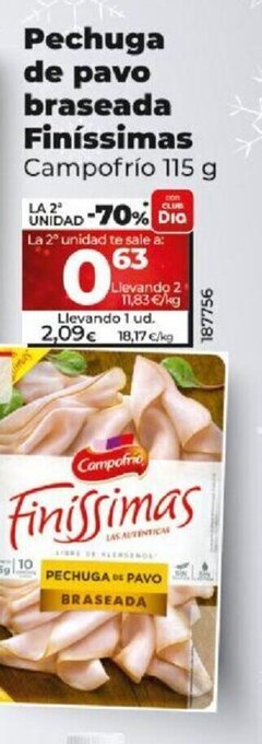 Dia Pechuga de Pavo Braseada Finíssimas oferta