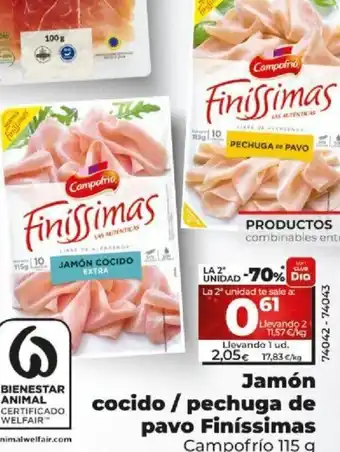 Dia Jamón Cocido / Pechuga de Pavo Finíssimas oferta