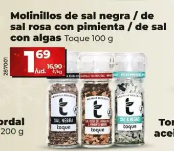 Dia Molinillos Del Sal Negra / De Sal Rosa Con Pimienta / De Sal Con Algas oferta